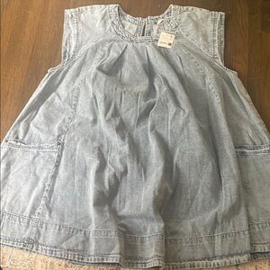 Free People Light Blue Denim Dress